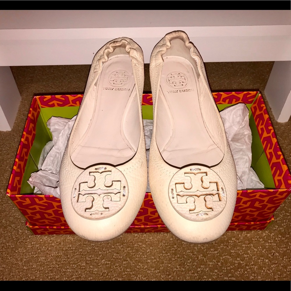 Tory Burch ‘Reva’ Tumbled Leather (Tonal Logo)